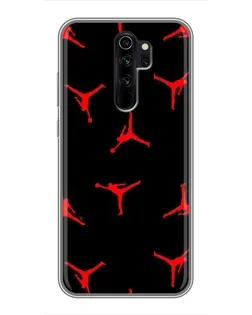 Чехол для Xiaomi Redmi Note 8 Pro с картинкой «Jordan Red Pattern»