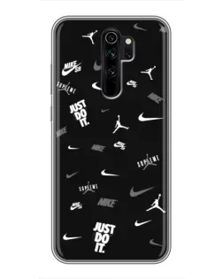 Чехол для Xiaomi Redmi Note 8 Pro с картинкой «Nike Black Pattern» Чехол для Xiaomi Redmi Note 8 Pro с картинкой «Nike Black Pattern»