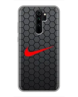 Чехол для Xiaomi Redmi Note 8 Pro с картинкой «Nike — карбоновая сетка»