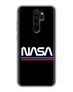 Чехол для Xiaomi Redmi Note 8 Pro с картинкой «NASA — классика Red Blue»