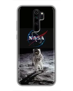 Чехол для Xiaomi Redmi Note 8 Pro с картинкой «Астронавт на Луне»