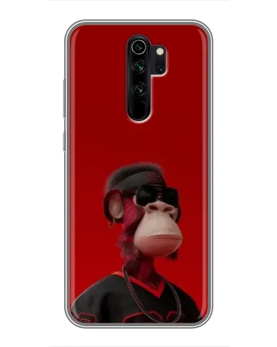Чехол для Xiaomi Redmi Note 8 Pro с картинкой «Bored Ape в красном»