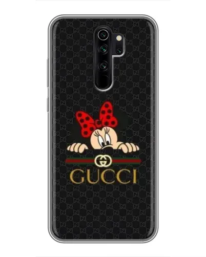 Чехол для Xiaomi Redmi Note 8 Pro с картинкой «Минни Маус Gucci — черный»