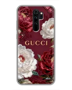 Чохол для Xiaomi Redmi Note 8 Pro з картинкою «Gucci — бордові троянди» Чохол для Xiaomi Redmi Note 8 Pro з картинкою «Gucci — бордові троянди»