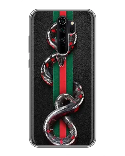 Чехол для Xiaomi Redmi Note 8 Pro с картинкой «Gucci — змея на полосе» Чехол для Xiaomi Redmi Note 8 Pro с картинкой «Gucci — змея на полосе»