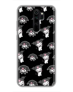 Чехол для Xiaomi Redmi Note 8 Pro с картинкой «Черный паттерн Kuromi»