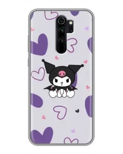 Чехол для Xiaomi Redmi Note 8 Pro с картинкой «Kuromi и лавандовые сердца»