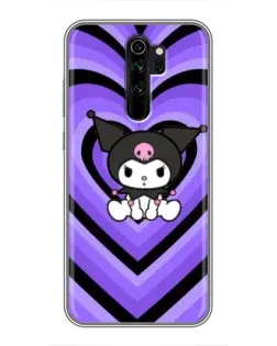 Чехол для Xiaomi Redmi Note 8 Pro с картинкой «Kuromi и фиолетовые сердца»