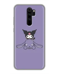 Чехол для Xiaomi Redmi Note 8 Pro с картинкой «Kuromi на лиловом фоне»