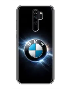 Чохол для Xiaomi Redmi Note 8 Pro з картинкою «BMW — неонове сяйво»