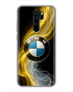 Чехол для Xiaomi Redmi Note 8 Pro с картинкой «Золотистый дым BMW»