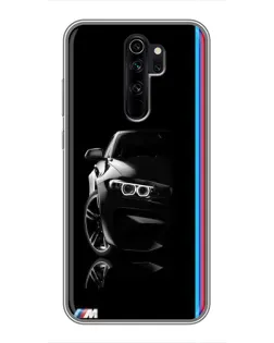 Чехол для Xiaomi Redmi Note 8 Pro с картинкой «Силуэт BMW в темноте»