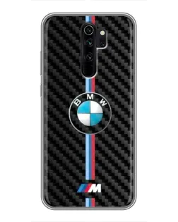 Чехол для Xiaomi Redmi Note 8 Pro с картинкой «Эмблема BMW и карбон»