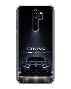 Чохол для Xiaomi Redmi Note 8 Pro з картинкою «BMW крізь нічне місто»