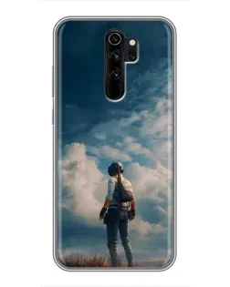 Чехол для Xiaomi Redmi Note 8 Pro с картинкой «Герой PUBG на скале»