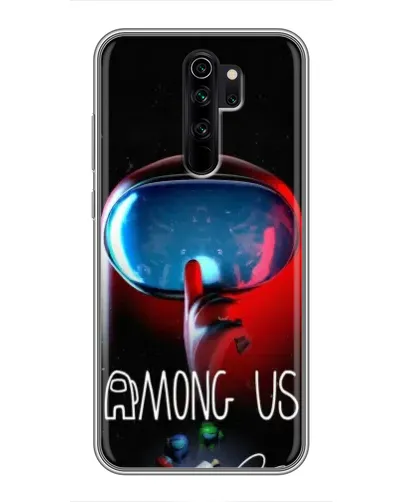 Чехол для Xiaomi Redmi Note 8 Pro с картинкой «Красный импостер — макро»