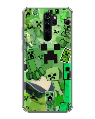 Чехол для Xiaomi Redmi Note 8 Pro с картинкой «Криперы Minecraft»
