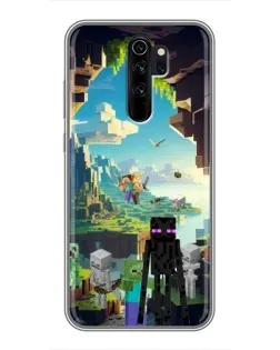 Чехол для Xiaomi Redmi Note 8 Pro с картинкой «Эндермен в лесу»