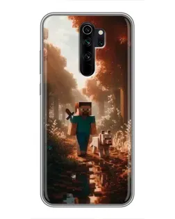 Чехол для Xiaomi Redmi Note 8 Pro с картинкой «Стив в лесу»