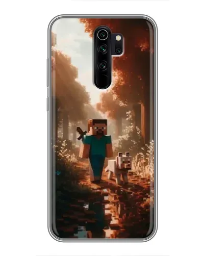 Чехол для Xiaomi Redmi Note 8 Pro с картинкой «Стив в лесу»