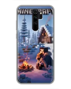 Чехол для Xiaomi Redmi Note 8 Pro с картинкой «Зимний Minecraft»