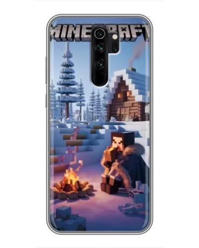 Чехол для Xiaomi Redmi Note 8 Pro с картинкой «Зимний Minecraft»