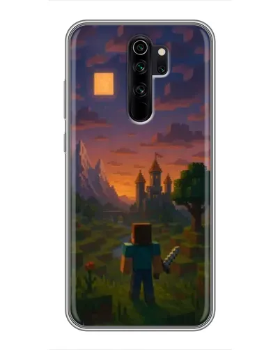 Чехол для Xiaomi Redmi Note 8 Pro с картинкой «Стив у башни»