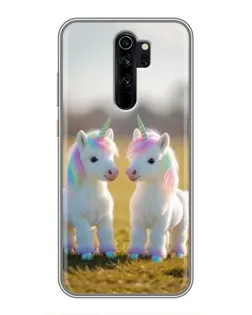Чехол для Xiaomi Redmi Note 8 Pro с картинкой «Пара единорогов»