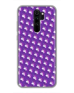 Чехол для Xiaomi Redmi Note 8 Pro с картинкой «Единороги на фиолетовом»
