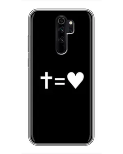 Чехол для Xiaomi Redmi Note 8 Pro с картинкой «Крест и Сердце»