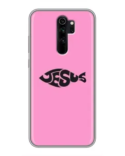 Чехол для Xiaomi Redmi Note 8 Pro с картинкой «Розовый символ  Jesus»