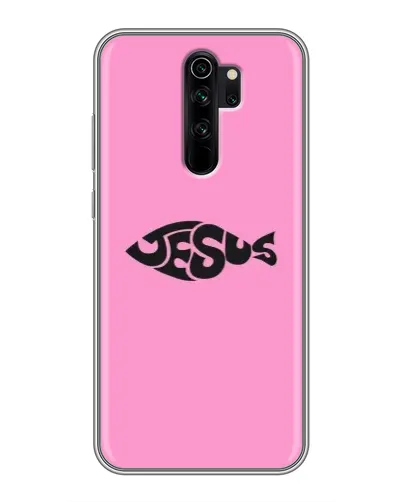 Чехол для Xiaomi Redmi Note 8 Pro с картинкой «Розовый символ  Jesus»