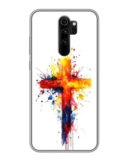 Чехол для Xiaomi Redmi Note 8 Pro с картинкой «Акварельный крест»