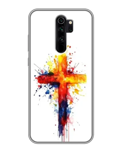 Чехол для Xiaomi Redmi Note 8 Pro с картинкой «Акварельный крест»