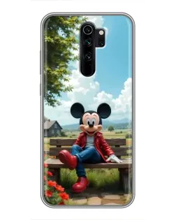 Чехол для Xiaomi Redmi Note 8 Pro с картинкой «Микки на скамейке»