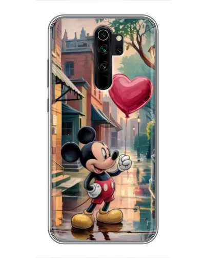 Чехол для Xiaomi Redmi Note 8 Pro с картинкой «Микки и шарик-сердце»