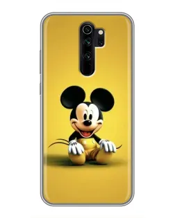 Чехол для Xiaomi Redmi Note 8 Pro с картинкой «Микки на желтом»