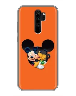 Чехол для Xiaomi Redmi Note 8 Pro с картинкой «Сердце Микки Минни»