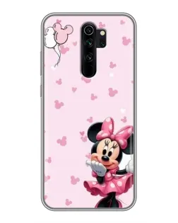 Чехол для Xiaomi Redmi Note 8 Pro с картинкой «Минни Маус и сердечки»