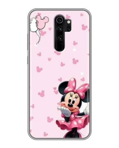 Чехол для Xiaomi Redmi Note 8 Pro с картинкой «Минни Маус и сердечки»