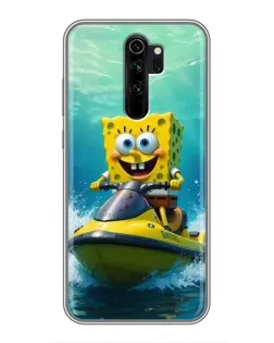 Чохол для Xiaomi Redmi Note 8 Pro з картинкою «Спанч Боб на гідроциклі» Чохол для Xiaomi Redmi Note 8 Pro з картинкою «Спанч Боб на гідроциклі»