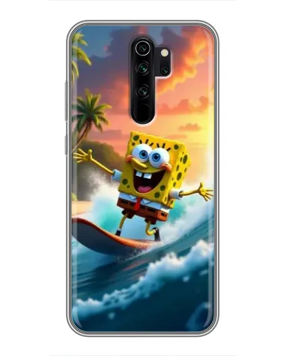 Чехол для Xiaomi Redmi Note 8 Pro с картинкой «Губка Боб серфингист» Чехол для Xiaomi Redmi Note 8 Pro с картинкой «Губка Боб серфингист»
