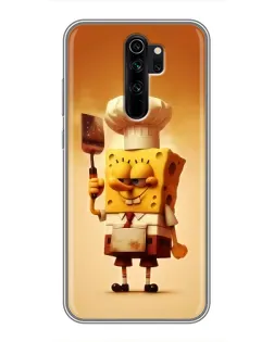 Чехол для Xiaomi Redmi Note 8 Pro с картинкой «Губка Боб повар»