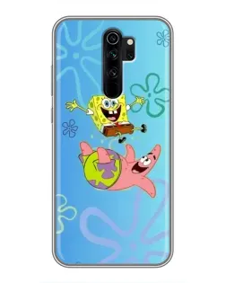 Чехол для Xiaomi Redmi Note 8 Pro с картинкой «Спанч Боб и Патрик»