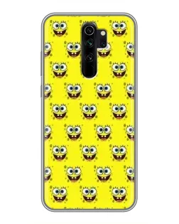 Чехол для Xiaomi Redmi Note 8 Pro с картинкой «Паттерн Губка Боб»