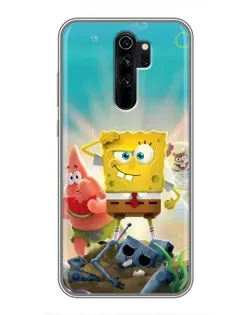 Чехол для Xiaomi Redmi Note 8 Pro с картинкой «Спанч Боб победитель»