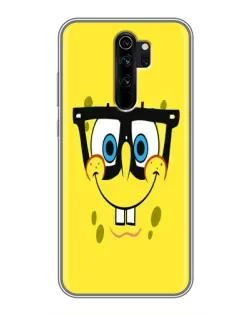 Чехол для Xiaomi Redmi Note 8 Pro с картинкой «Минималистичный Спанч Боб»