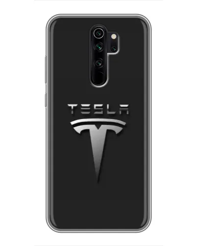 Чехол для Xiaomi Redmi Note 8 Pro с картинкой «Стальной логотип Tesla»