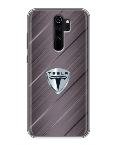 Чехол для Xiaomi Redmi Note 8 Pro с картинкой «Металлическая текстура Tesla»