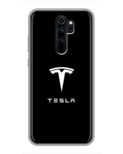 Чохол для Xiaomi Redmi Note 8 Pro з картинкою «Tesla White Logo»